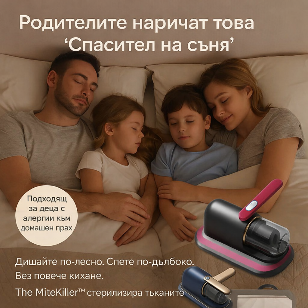MiteKiller™ семеен антиалергичен UV прахосмукач