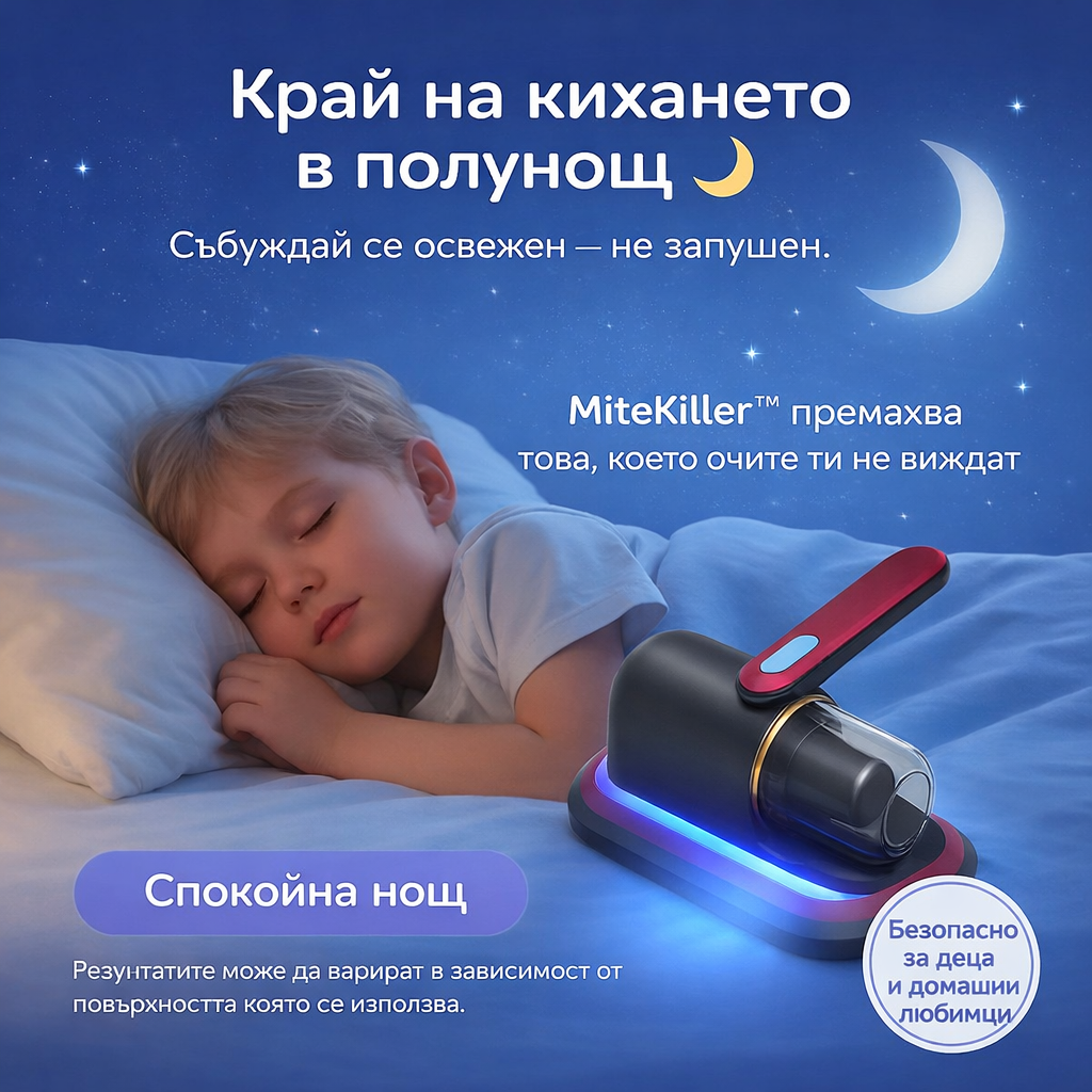MiteKiller™ семеен антиалергичен UV прахосмукач